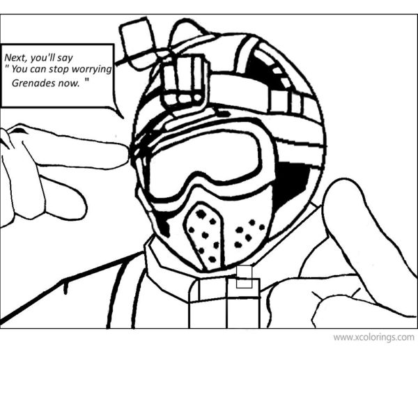 Rainbow Six Siege Coloring Pages Mute - XColorings.com