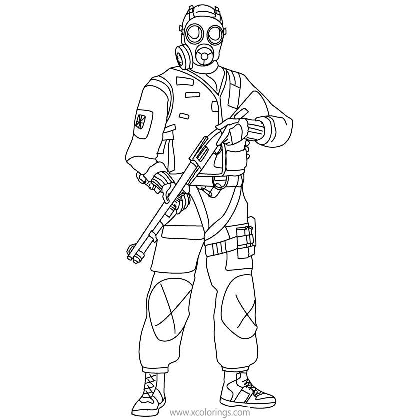 Free Rainbow Six Siege Coloring Pages Thatcher printable