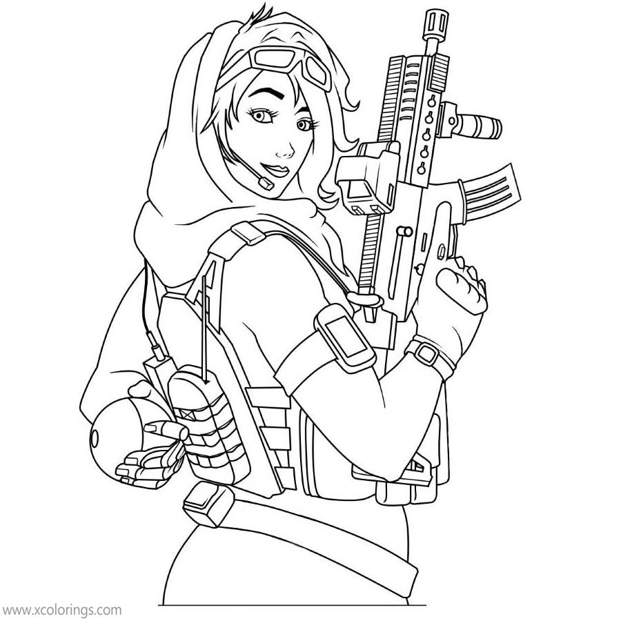 Rainbow Six Siege Coloring Pages Valkyrie Navy SEALs - XColorings.com