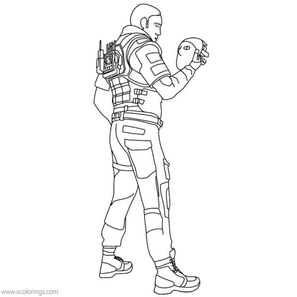 Rainbow Six Siege Coloring Pages Warden - XColorings.com