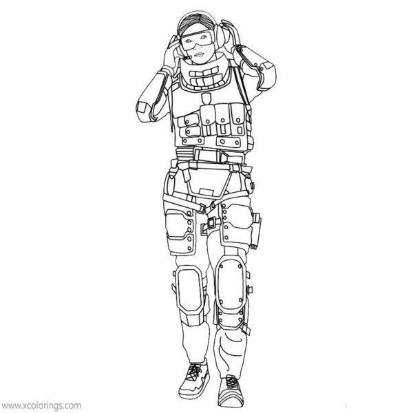Rainbow Six Siege Coloring Pages Vigil