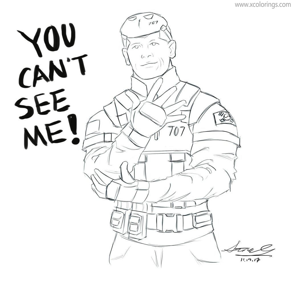 Free Rainbow Six Siege Coloring Pages You Can't See Me Fanart printable