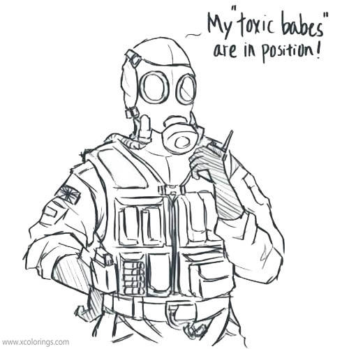 Free Rainbow Six Siege Fan Art Coloring Pages printable