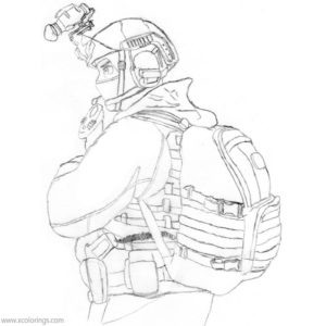 Rainbow Six Siege Coloring Pages Kapkan - XColorings.com