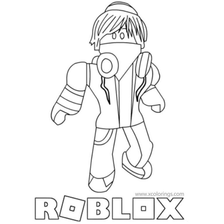 Roblox Ninja Coloring Pages with Sword - XColorings.com
