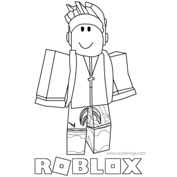 Roblox Ninja Coloring Pages with Mask and Sword - XColorings.com