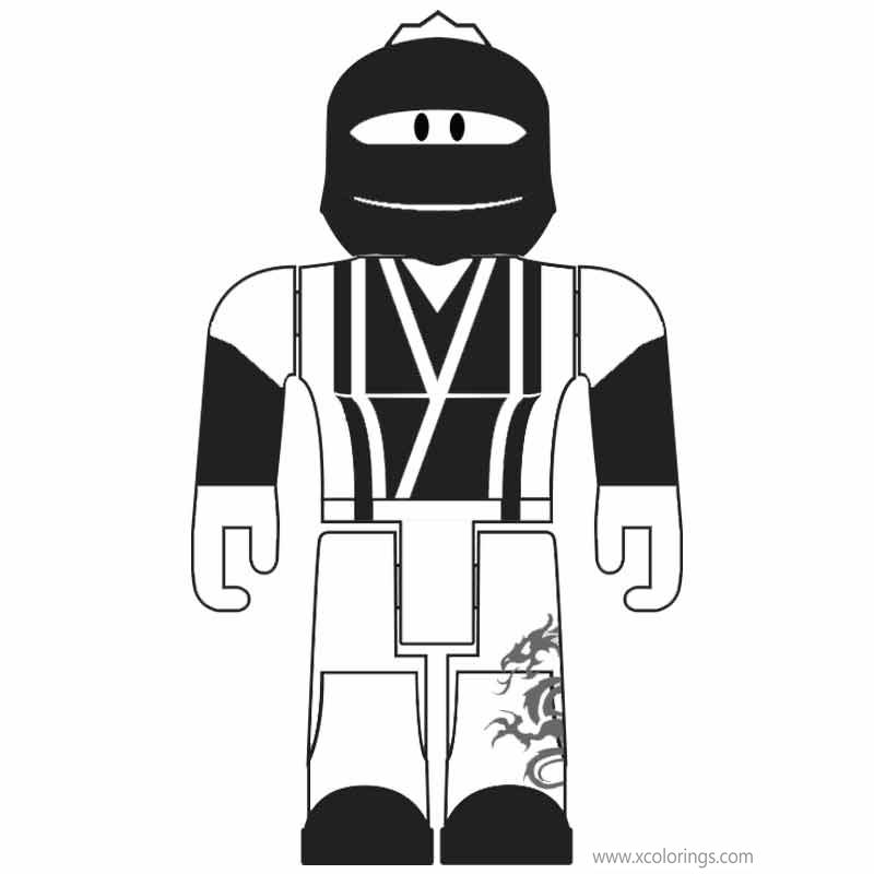 Free Roblox Ninja with Mask Coloring Pages printable