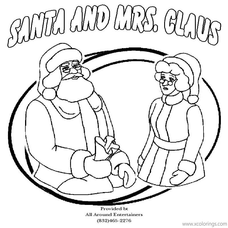 Free Santa and Mrs. Claus Coloring Pages printable