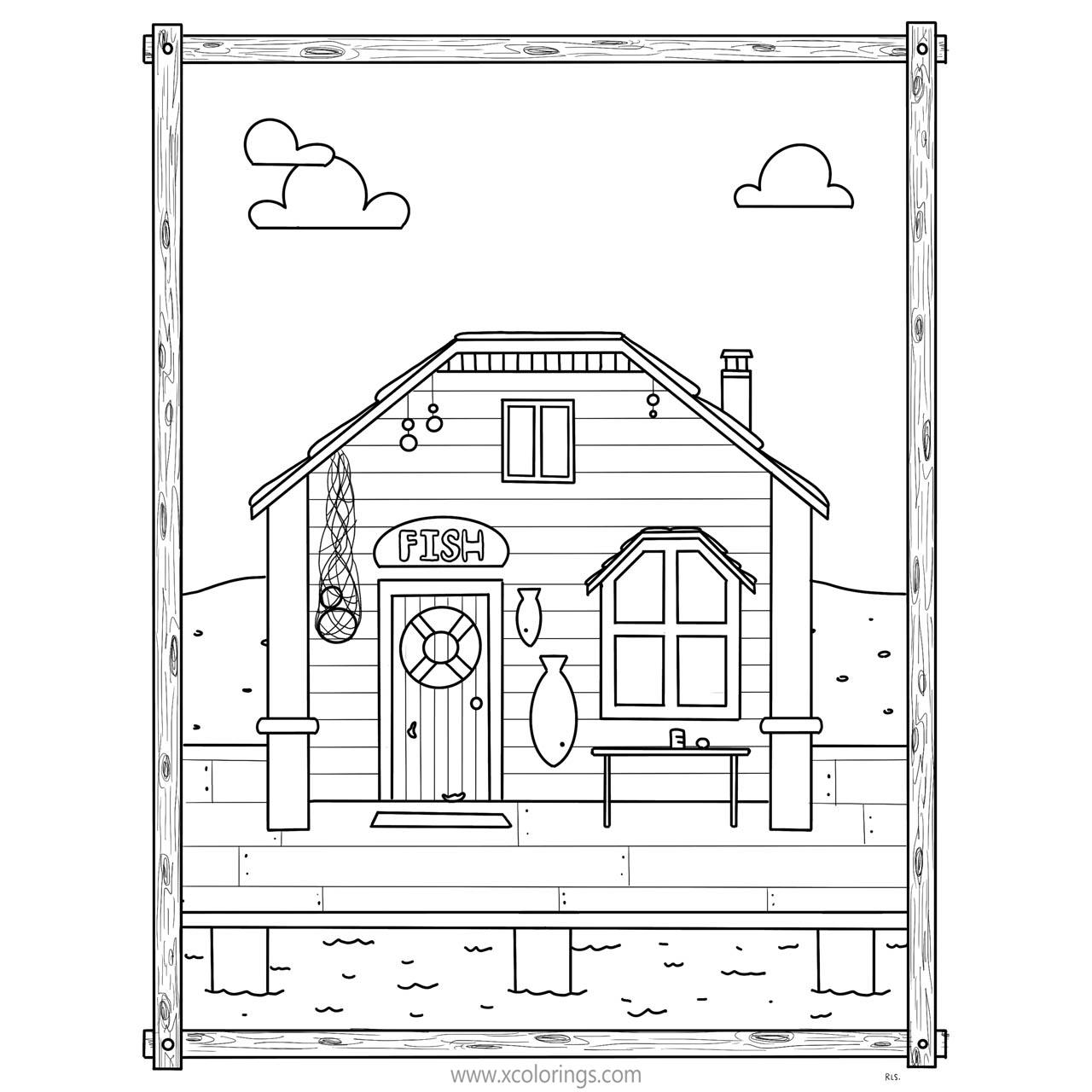 Free Stardew Valley Coloring Pages House Drawing by RobynSmith printable