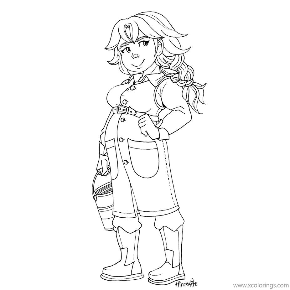 Free Stardew Valley Coloring Pages Marnie by hinoraito printable