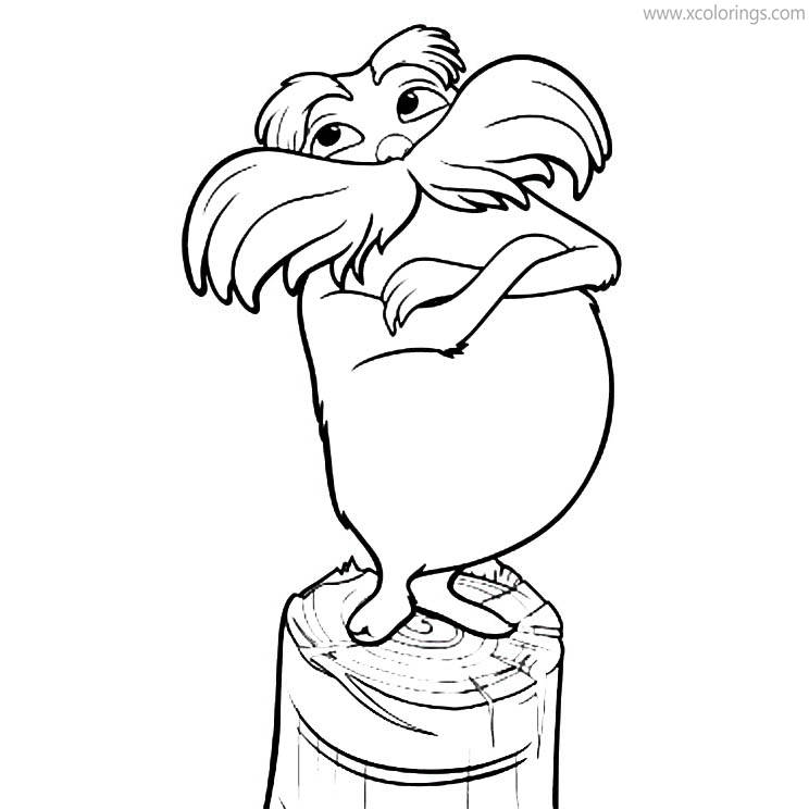 Free The Lorax Coloring Pages Truffula Tree Stump printable