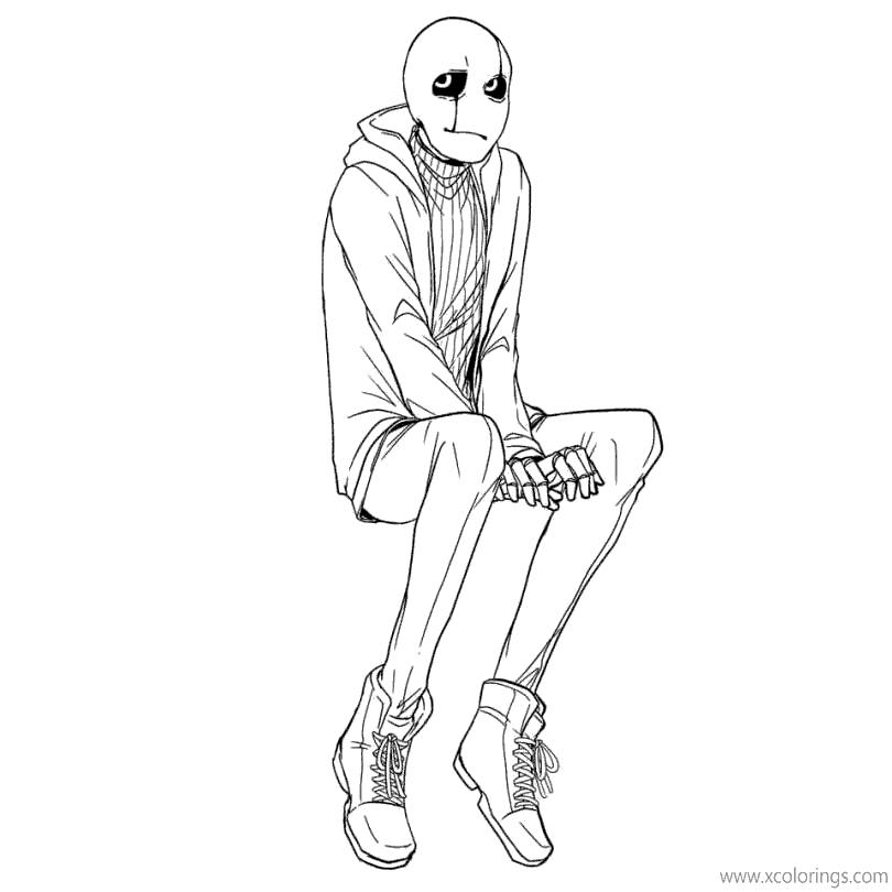 Free Undertale Gaster Artwork Coloring Pages printable