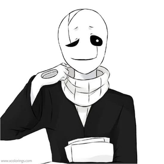Free Undertale Gaster Coloring Pages by lorddartsnake printable