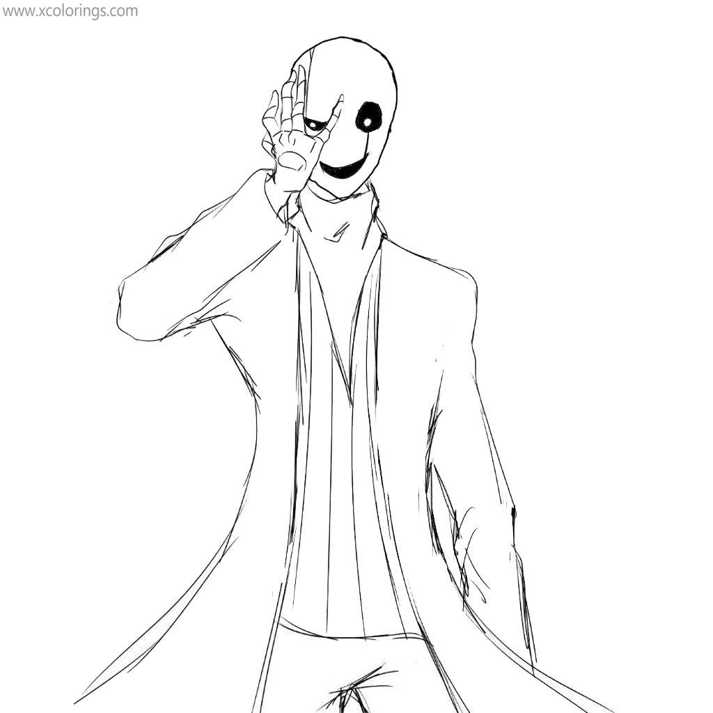 Free Undertale Gaster Coloring Pages printable