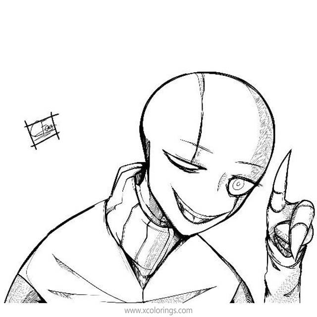 Free Undertale Gaster Sketch Coloring Pages printable