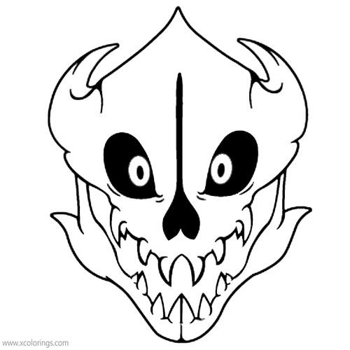 Gaster Blaster Coloring Pages by Moralde10 - XColorings.com