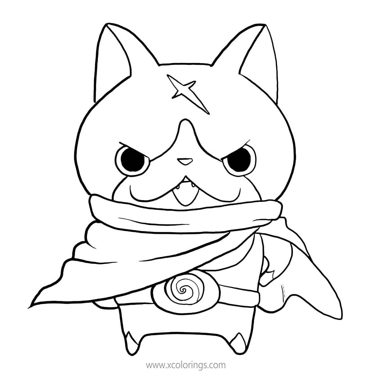 Free Yo-Kai Watch Character Hovernyan Coloring Pages printable
