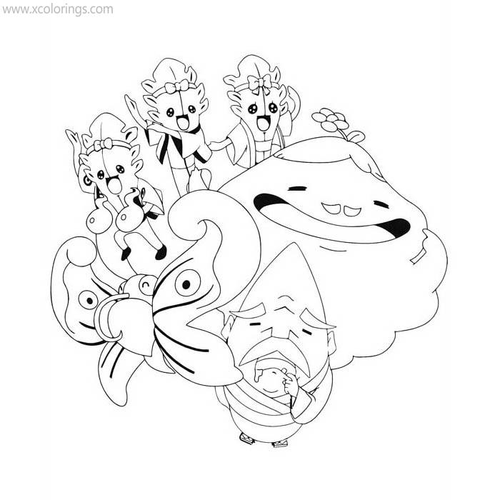 Free Yo-Kai Watch Characters Coloring Pages printable