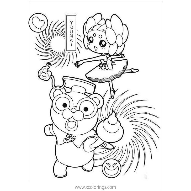 Free Yo-Kai Watch Coloring Pages Cute Characters printable