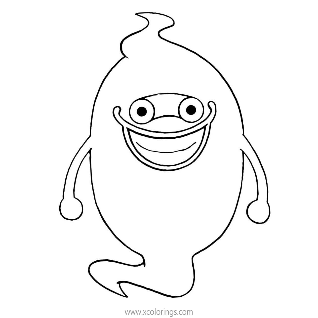 Free Yo-Kai Watch Coloring Pages Whisper with Smile printable