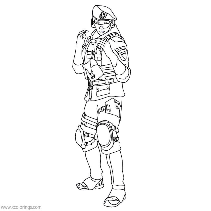 Free Zofia from Rainbow Six Siege Coloring Pages printable