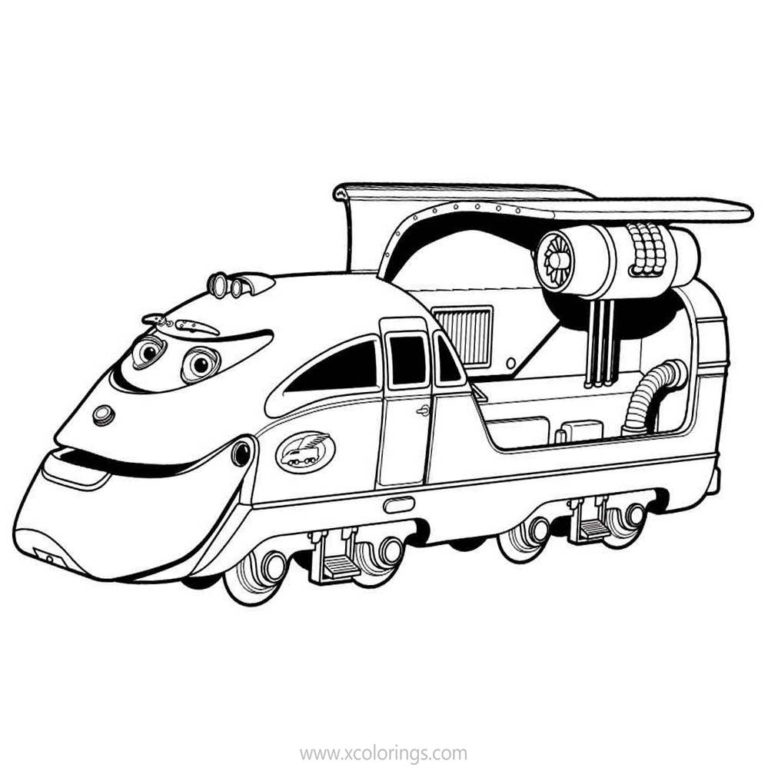Chuggington Coloring Pages Wilson from America - XColorings.com