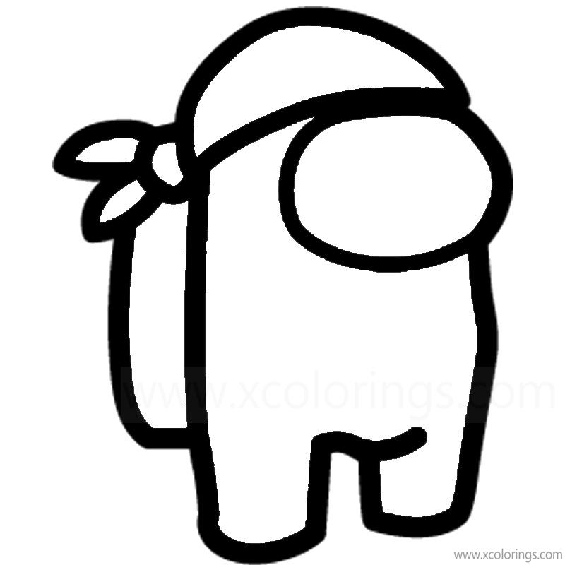 Free Among Us Coloring Pages Do-Rag Hat Character printable