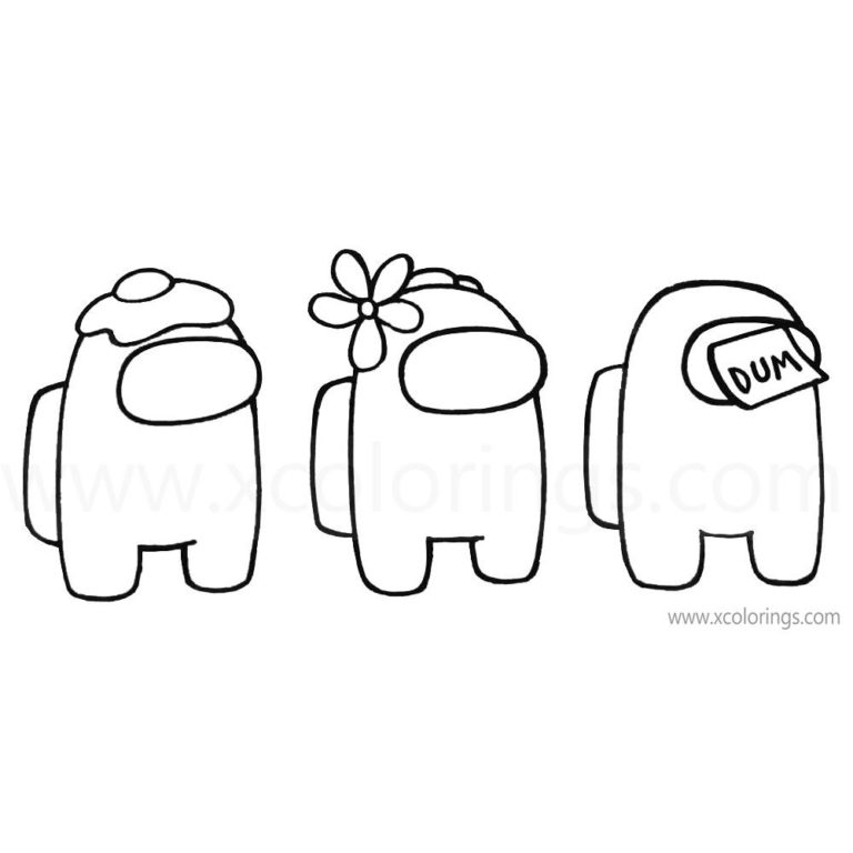 Among Us Coloring Pages Characters Skin Toilet Paper Hat - XColorings.com