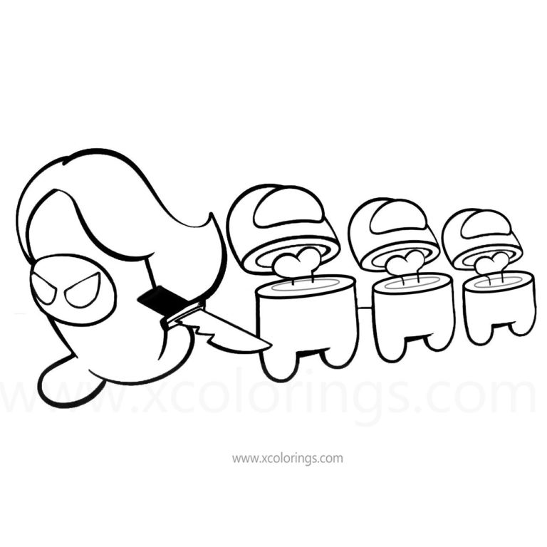 Among Us Coloring Pages Team Characters - XColorings.com