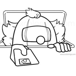 Among Us Coloring Pages Impostor Killing Crew with Light - XColorings.com