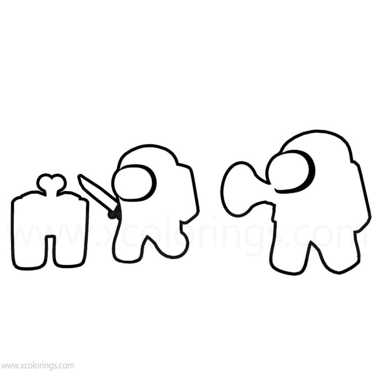 Download Among Us Coloring Pages Red Crewmate Skin - XColorings.com