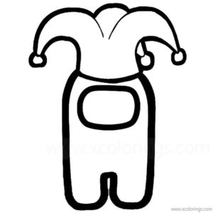 Among us halloween coloring page - Among Us Jester Coloring Pages 300x300 