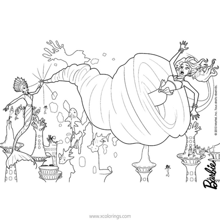 Barbie Mermaid Coloring Pages Merliah the Princess