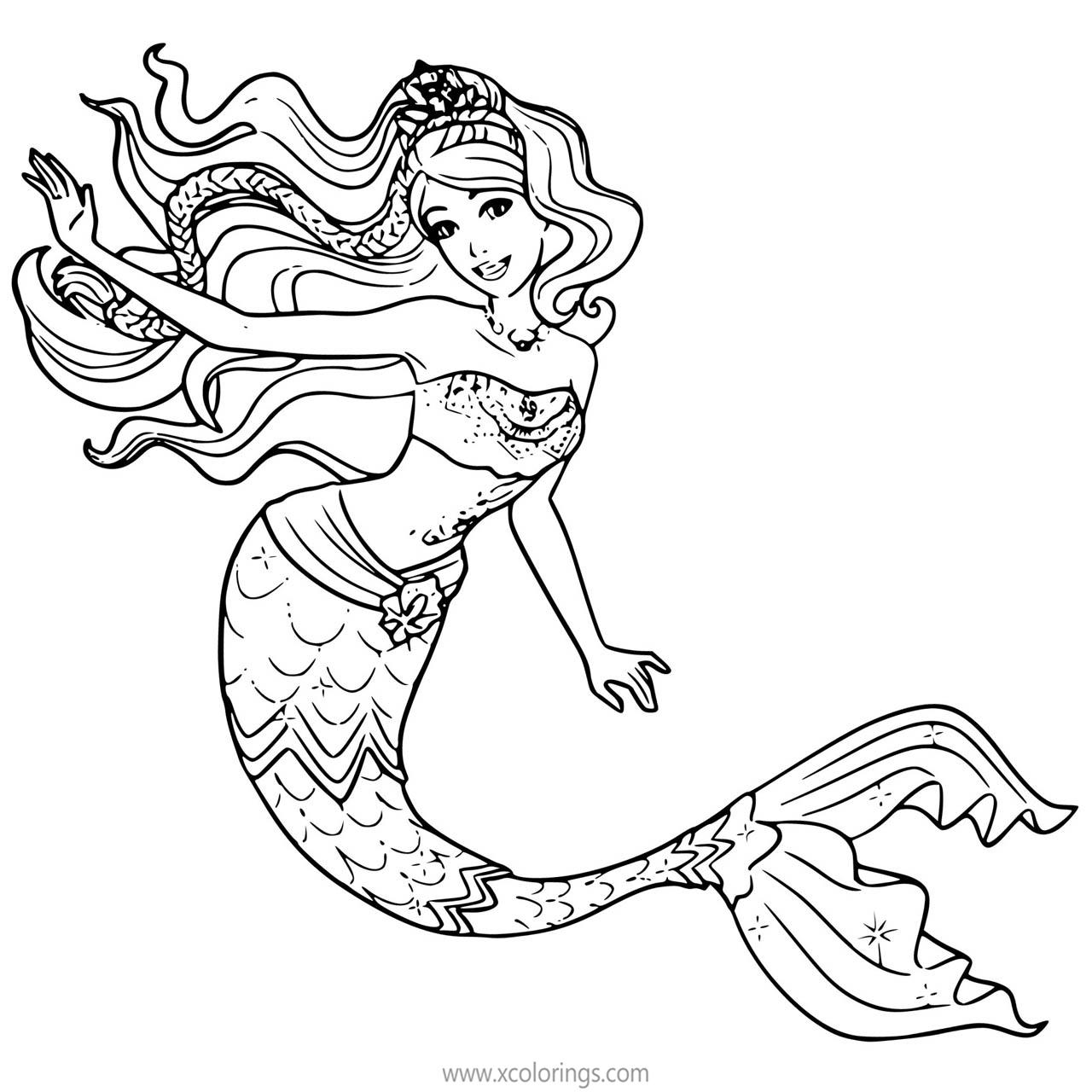 Free Barbie Mermaid Coloring Pages Merliah printable