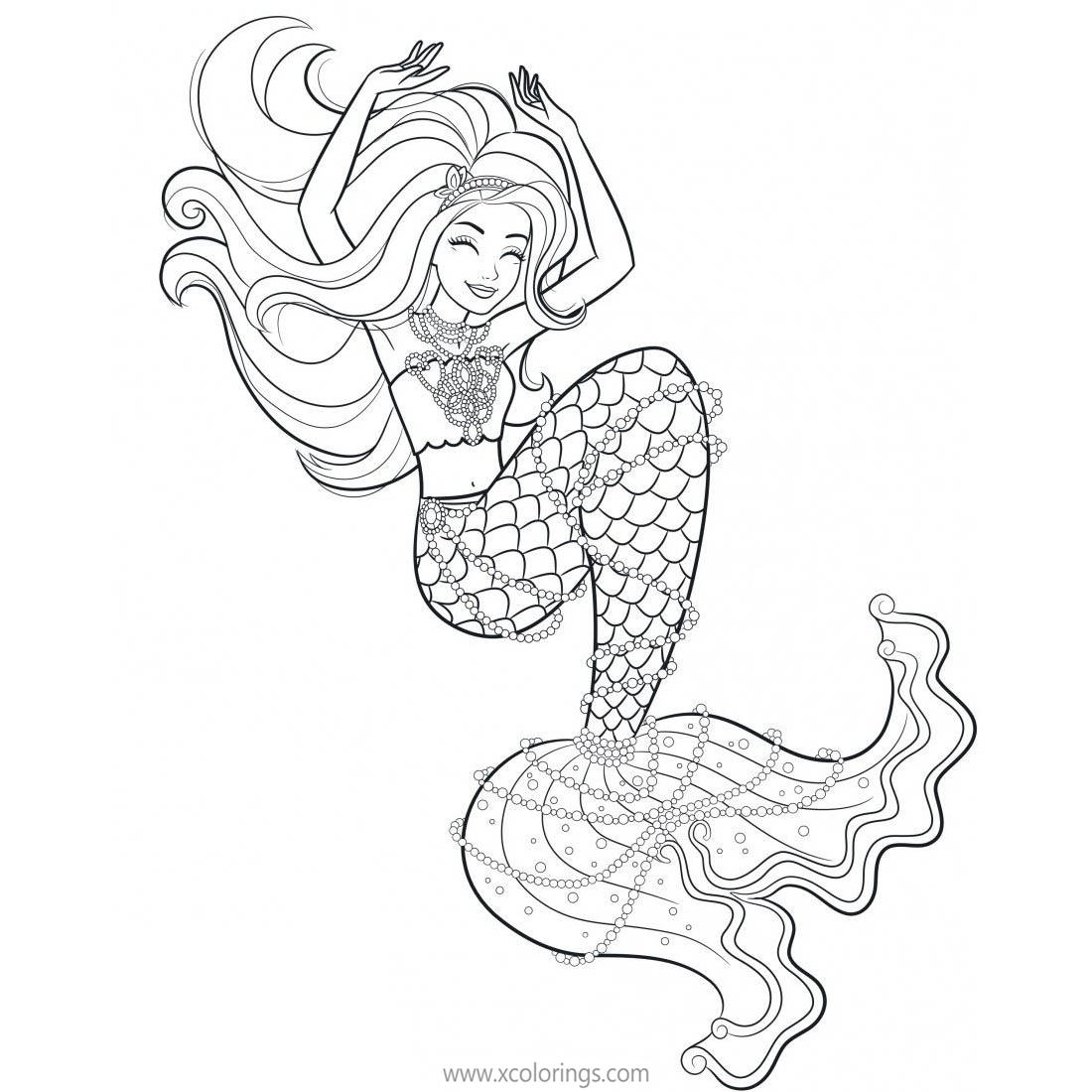 Barbie Mermaid Characters Coloring Pages - XColorings.com