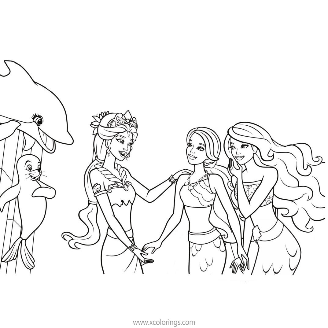 Free Barbie Mermaid Tale Coloring Pages printable