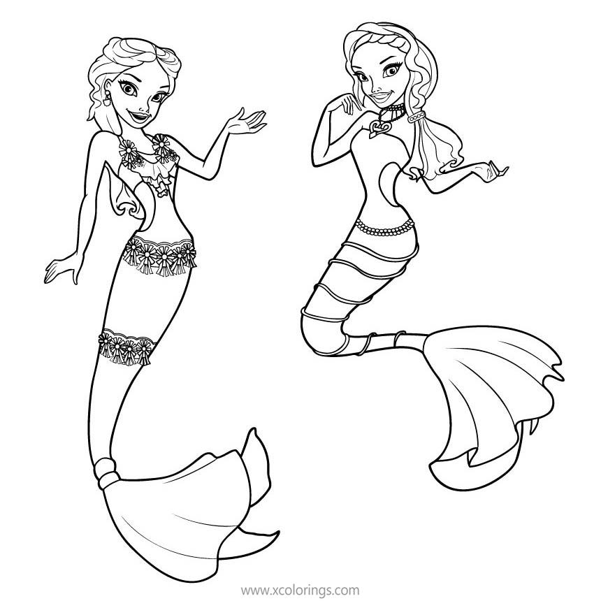 Free Barbie Mermaid The Destinies Coloring Pages printable