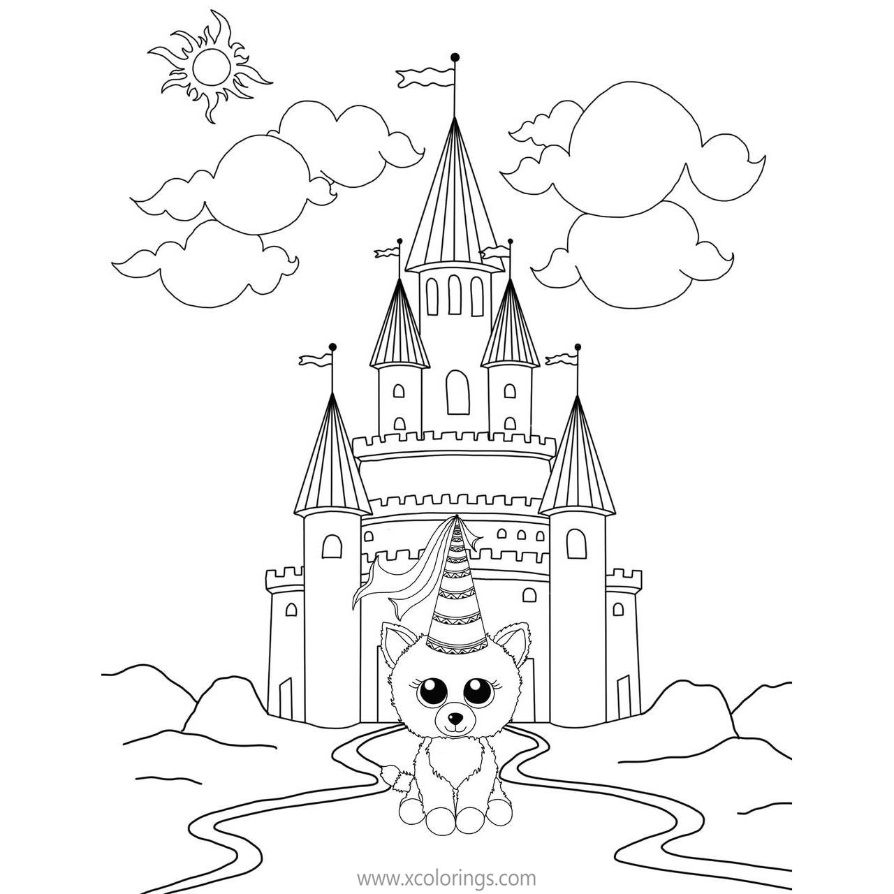 Free Beanie Boos Coloring Pages Castle printable