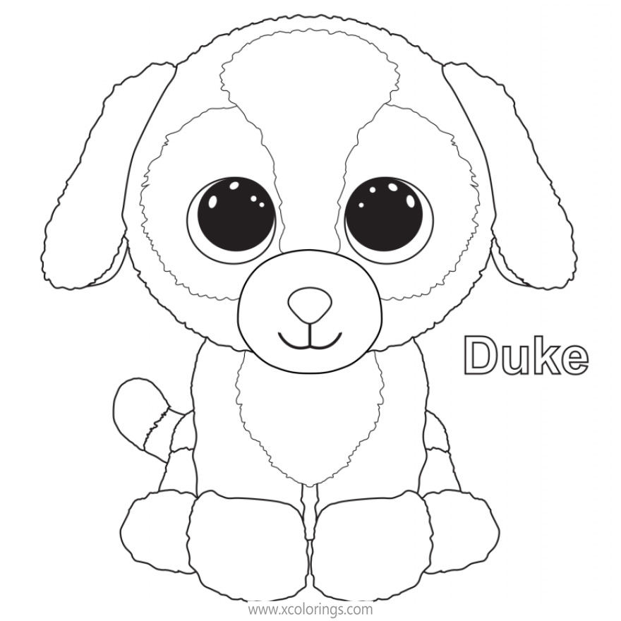 Beanie Boos Coloring Pages Duke Puppy - XColorings.com