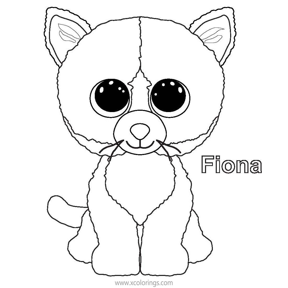 Free Beanie Boos Coloring Pages Fiona printable