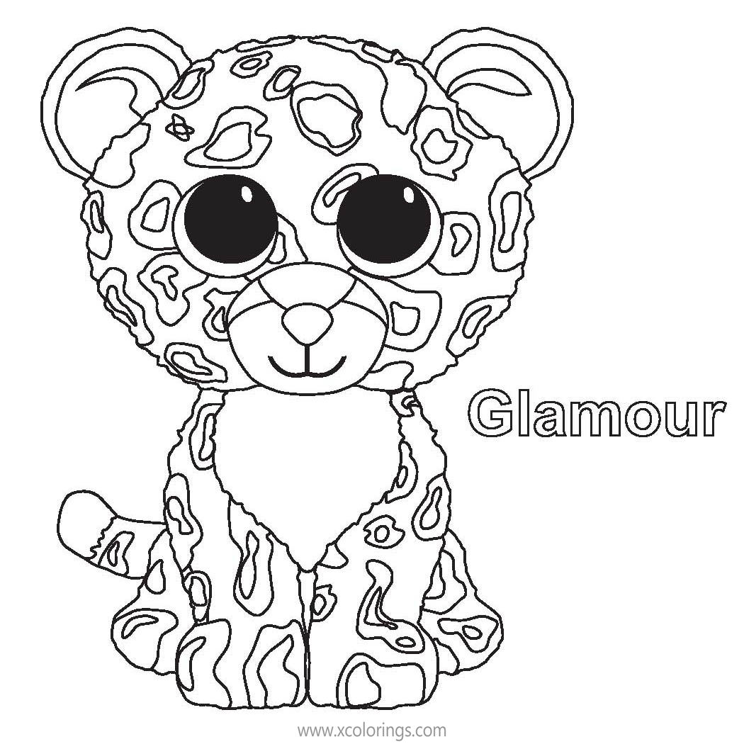Free Beanie Boos Coloring Pages Glamour printable