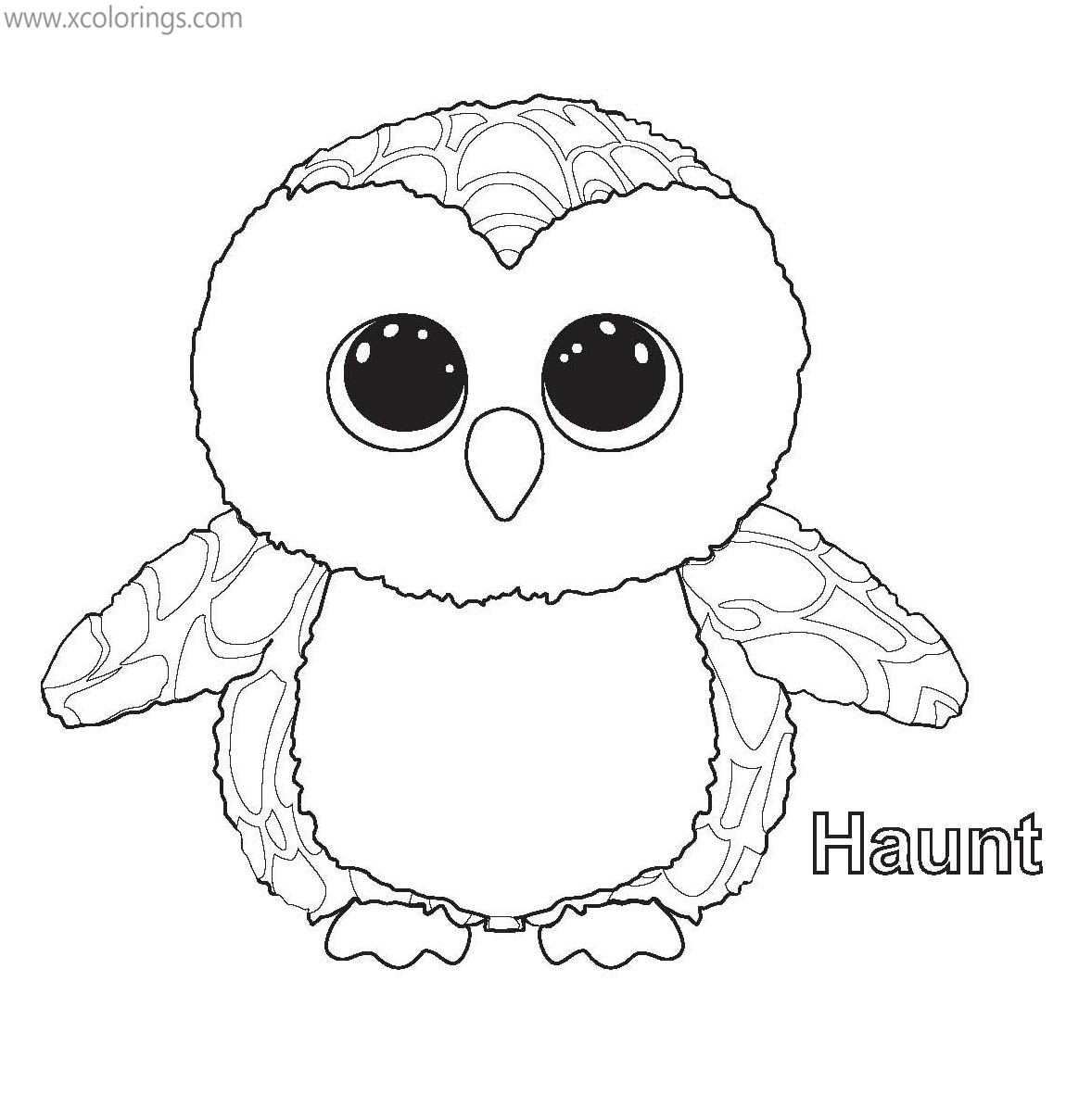 Free Beanie Boos Coloring Pages Haunt printable