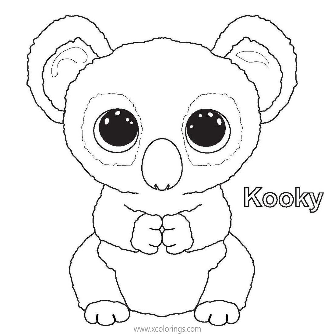 Free Beanie Boos Coloring Pages Kooky the Koala printable
