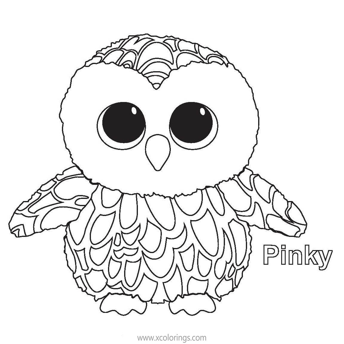 Free Beanie Boos Coloring Pages Owl Pinky printable