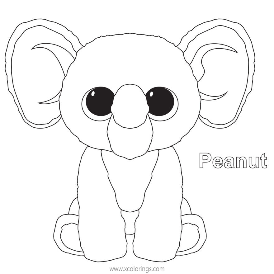 Free Beanie Boos Coloring Pages Peanut printable
