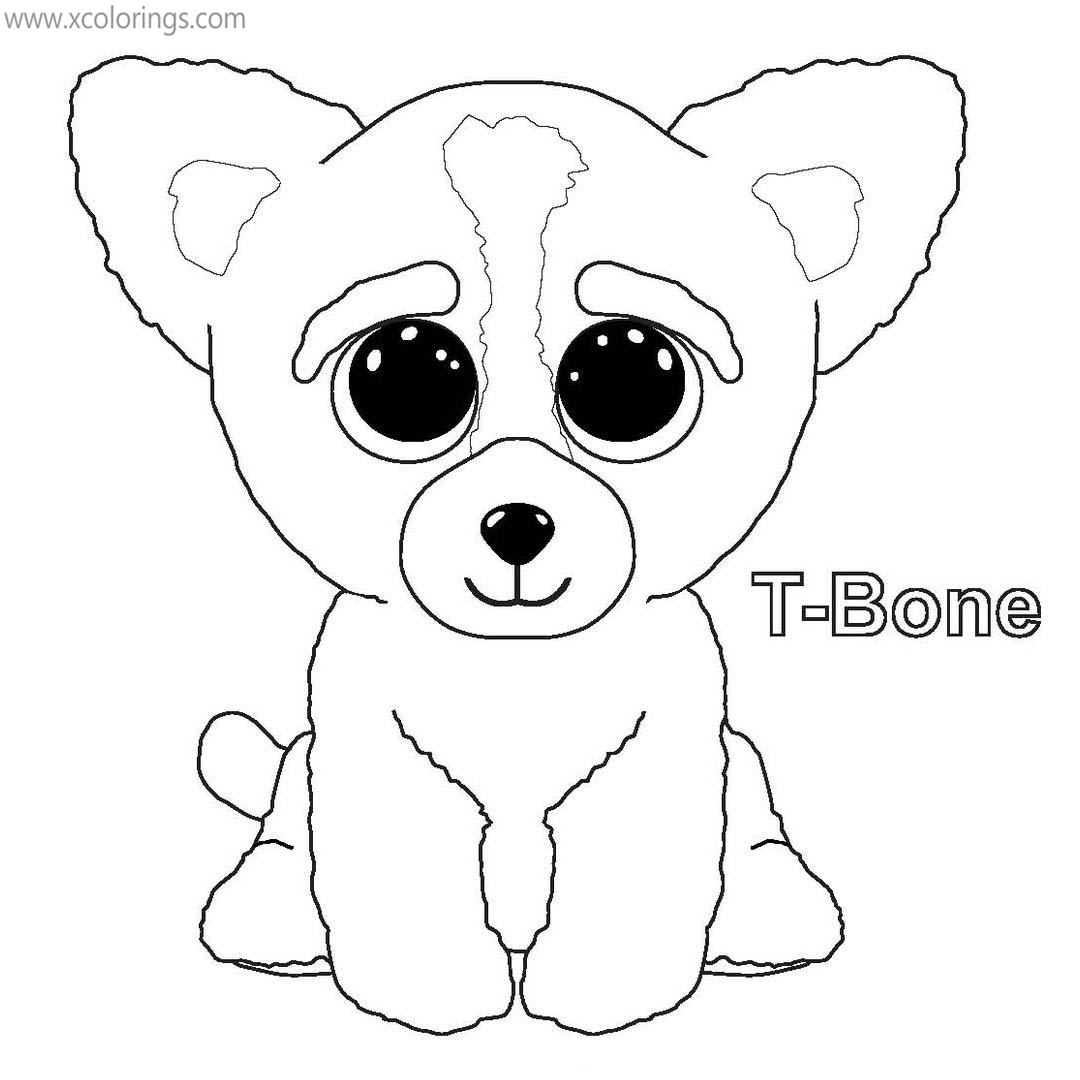 Free Beanie Boos Coloring Pages T-Bone printable