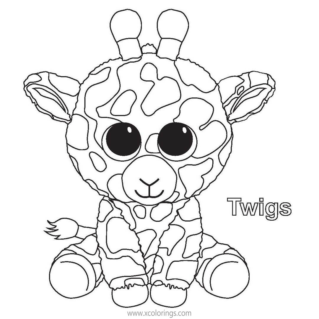 Free Beanie Boos Coloring Pages Twigs printable