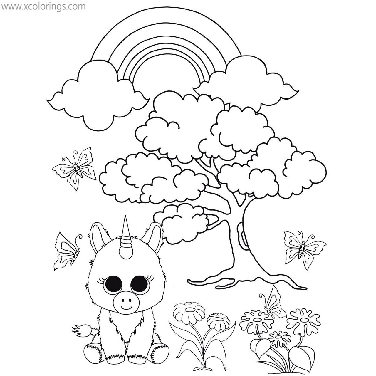 Unicorn Beanie Boos Coloring Pages Coloring Pages