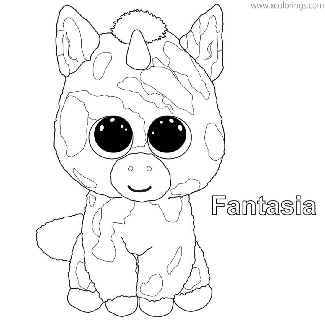 Beanie Boos Unicorn Coloring Pages Fantasia - XColorings.com