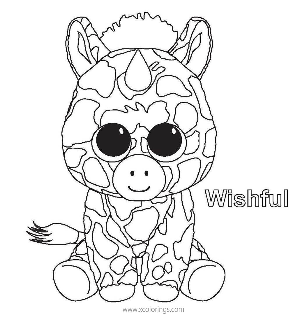 Free Beanie Boos Unicorn Coloring Pages Wishful printable